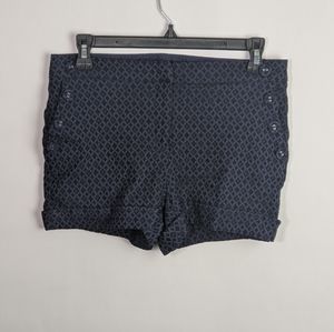 💥MAURICES Navy blue brocade sailor shorts